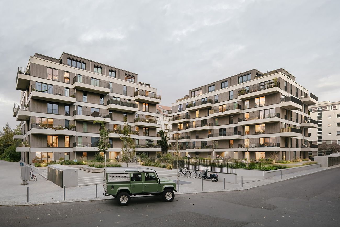 Neubau von zwei Wohnhäusern am Schmollerplatz, Berlin, Deutschland